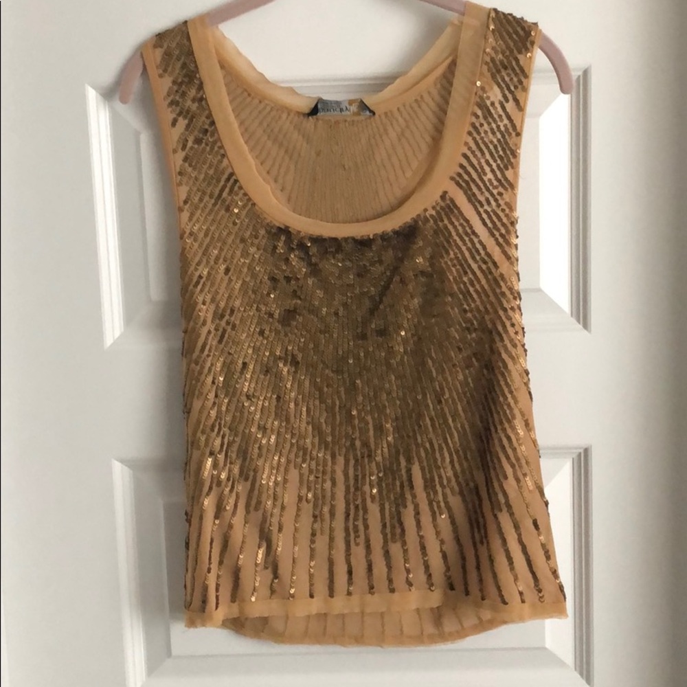 Gold Sequin racerback top